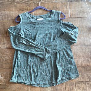 Anthropolgie Open Shoulder Keyhold long sleeve